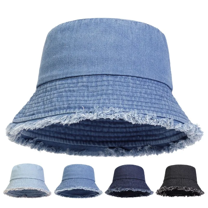 Neutraler Denim-Eimerhut, modische Sonnenschutzkappen für Männer und Frauen, geeignet für den täglichen Gebrauch, Outdoor, Strand, Reisen