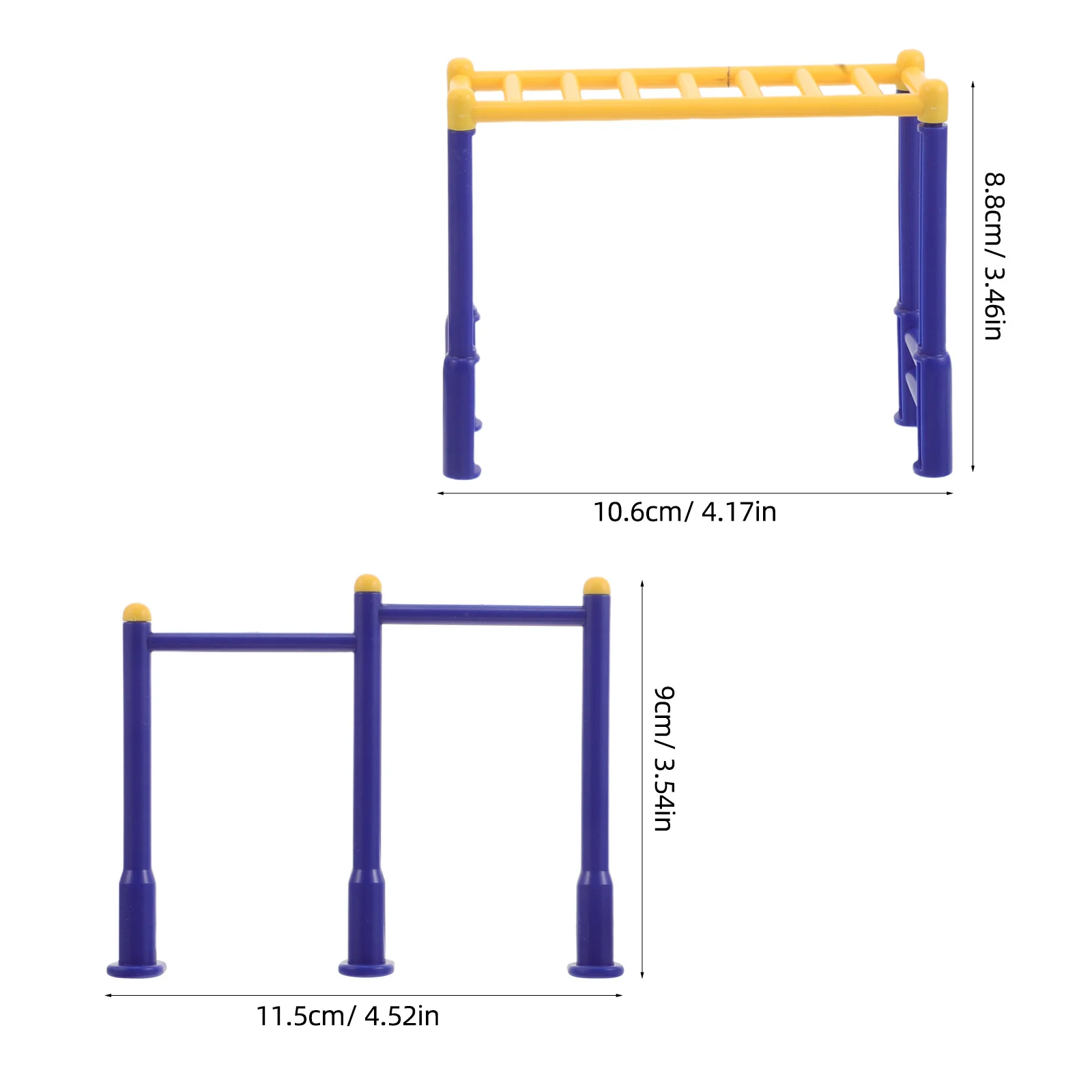 3개 세트 미니어처 플라스틱 체육관 장비 야외 피트니스 세트 창의적인 인형집 액세서리 미니어처 풍경 장식