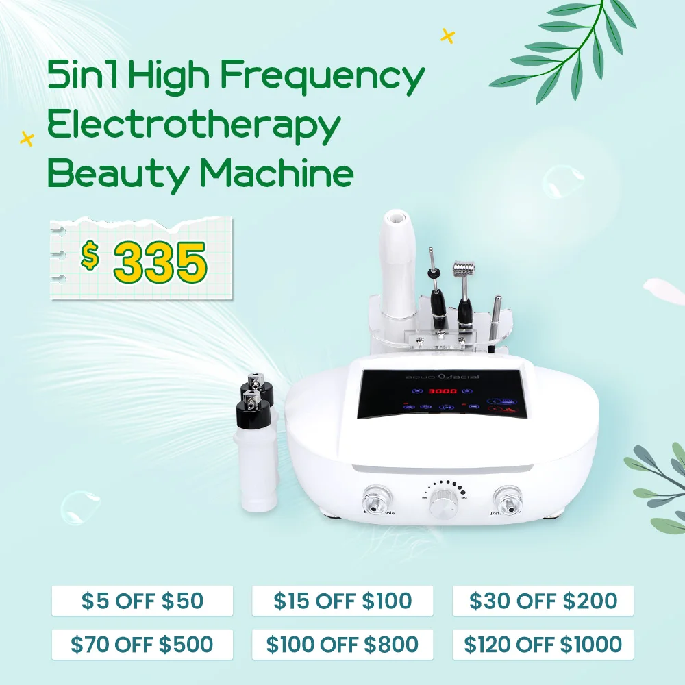 

5 In 1 High Frequency Electrotherapy Positive Ion Spray Skin Care Beauty Machine