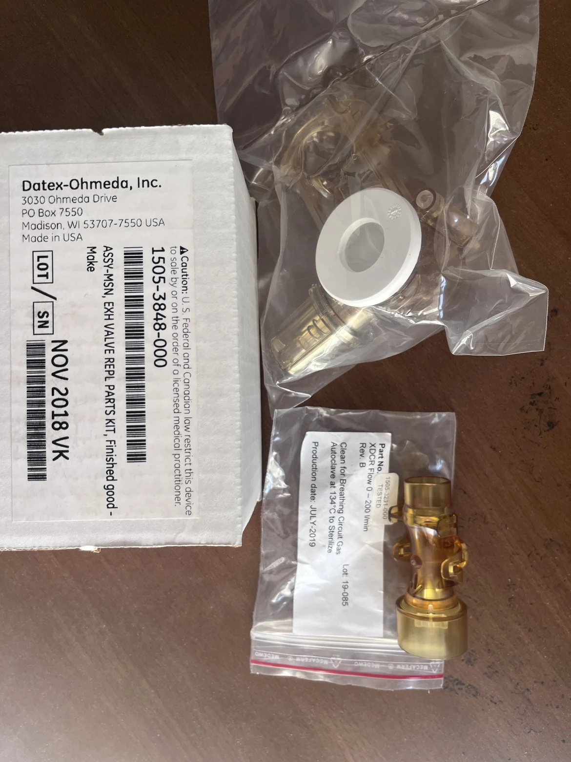 R860 Exhalation Valve Kit with Flow Sensor 1505-3848-000