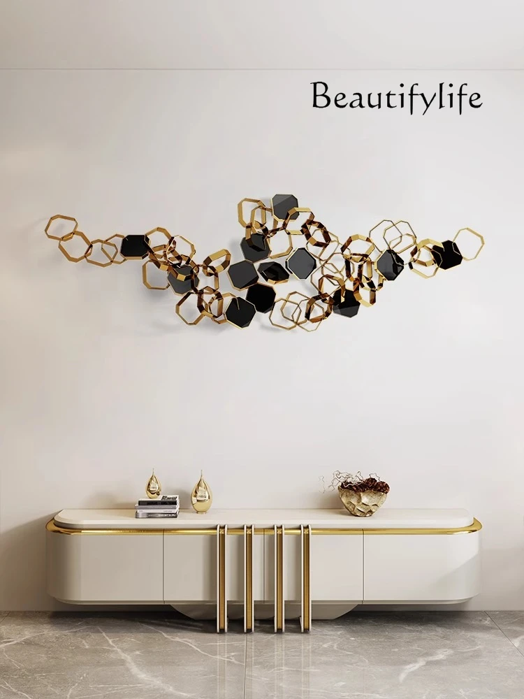 

Stainless steel wall decoration wall hanging parts hotel living room background metal wall decoration soft decoration