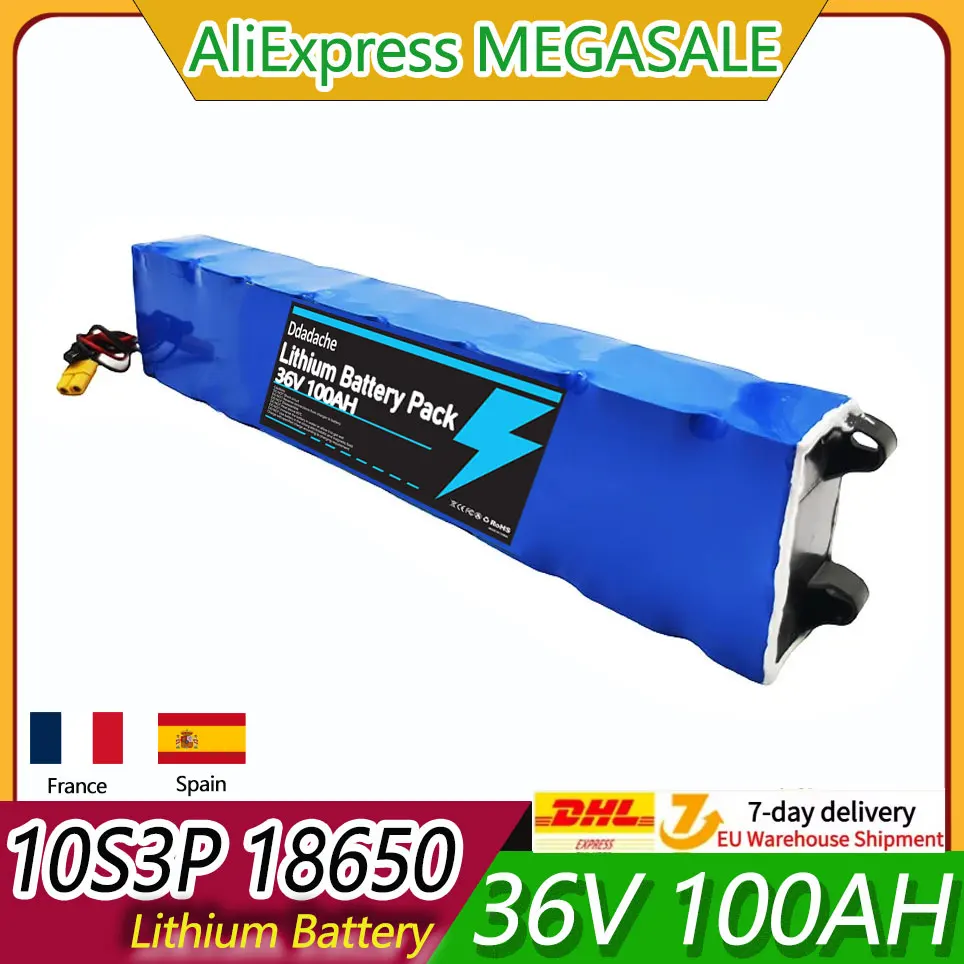 10S3P 36V 100000mAh 36V Elektrische Scooter Accu Pack 18650 Lithium M365 Elektrische Scooter 36V Accu Scooter - afbeelding 2