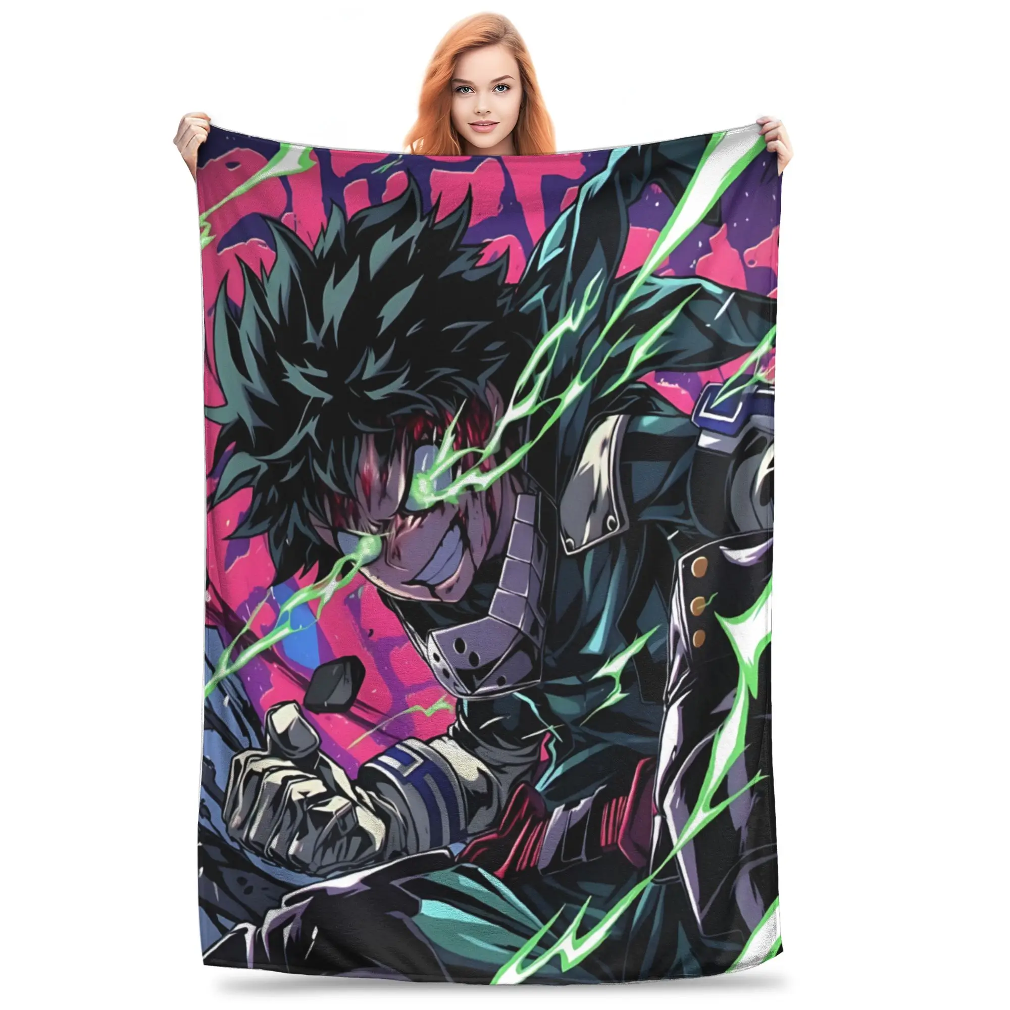 1PC Izuku Midoriya  Winter Blankets for Adults Bedding Home Interior Sofa Knee