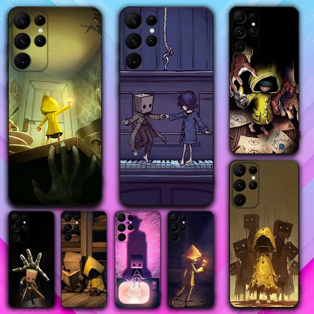 

L-Little Game Nightmares Black Soft Skin-friendly For Samsung S20,S21,S22,S23,Fe,S24,S25,S30,Lite,5G,Ultra,Plus Phone Case
