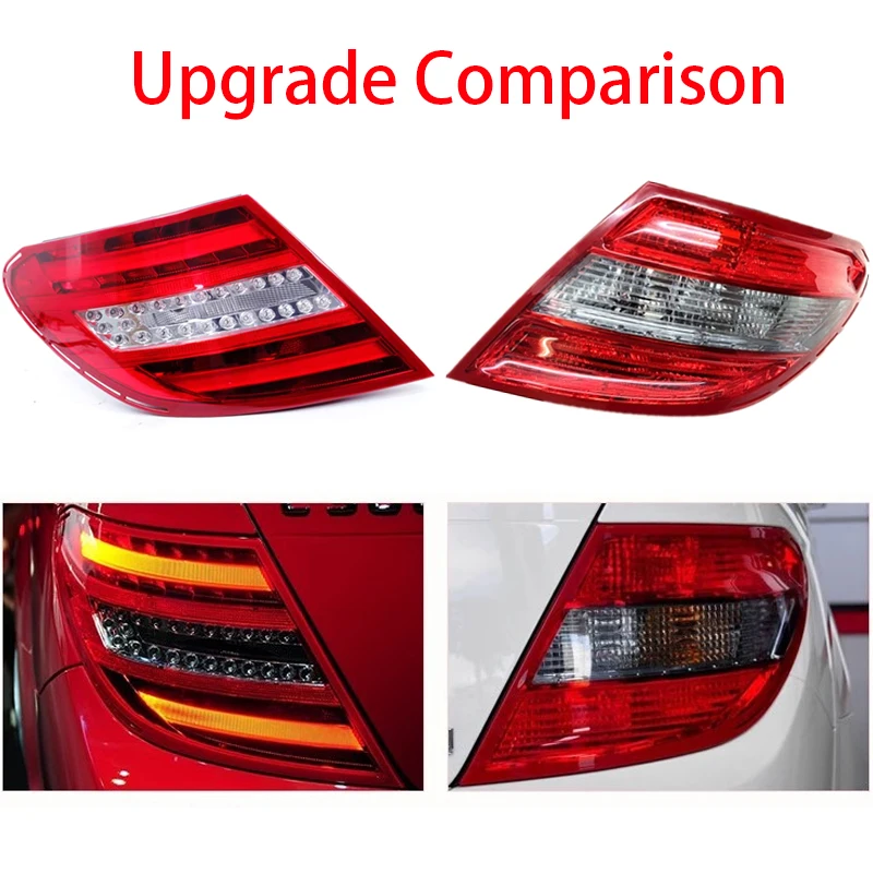 LED Tail Light For Mercedes Benz W204 2007 -2010 Upgrade 2011-2014 C Class Taillight Rear Lamps Car Auto Parts Modified Parts