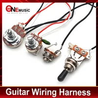 Arnés de cableado de interruptor de guitarra, perilla V/T precableada B500K, ollas grandes A500K, ollas push-pull, interruptor de palanca de 3 vías para guitarra eléctrica