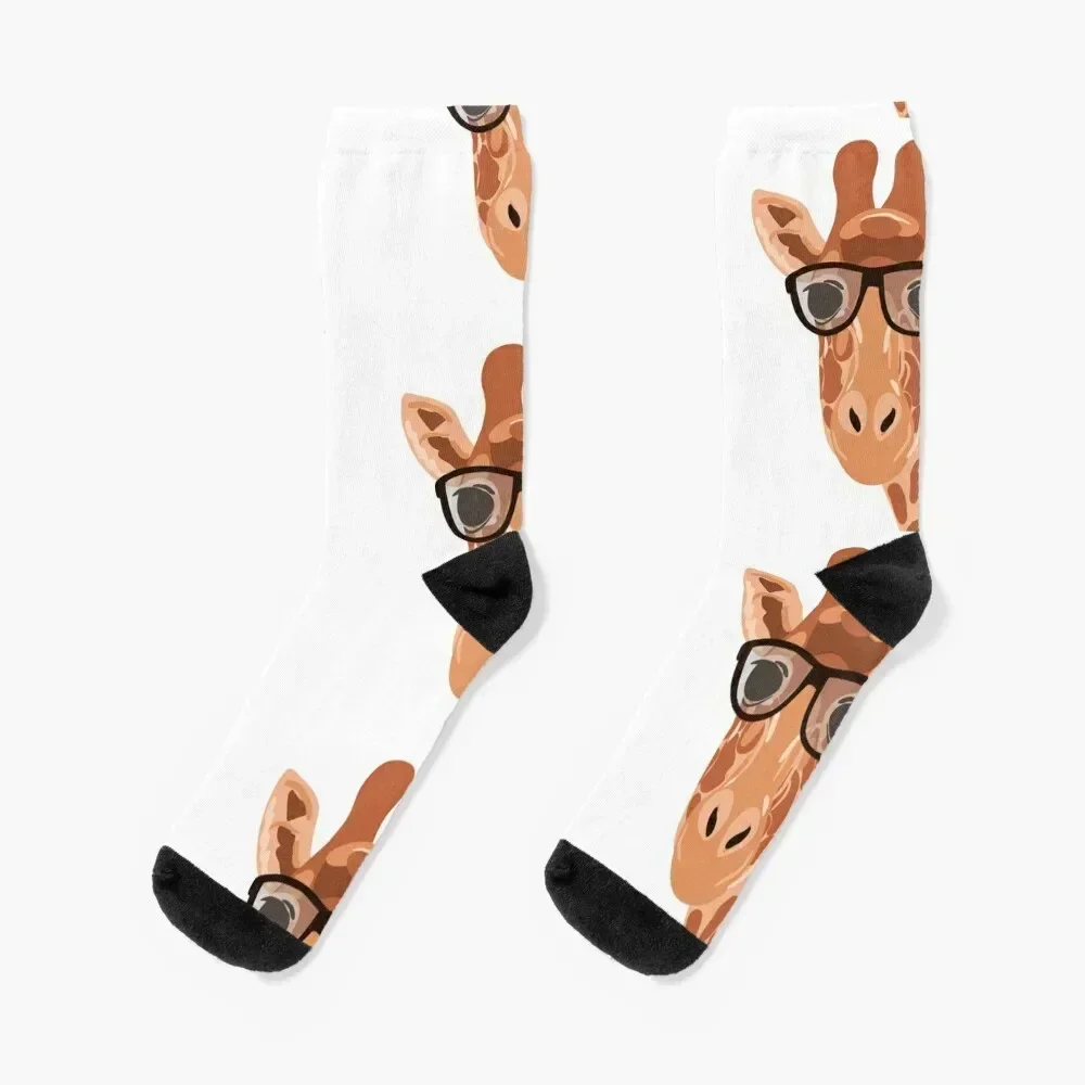 

Giraffe with glasses Socks men cotton high quality Stockings compression Crossfit hip hop Socks Women Men's