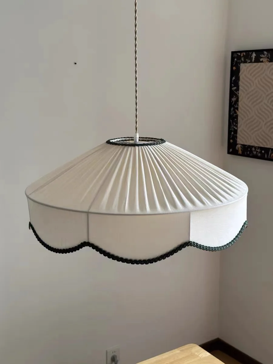 Modern Japanese Wabi Sabi Retro Fabric Chandeliers Living Dining Bedroom Room Decoration Pendant Lights Indoor Lighting Fixtures