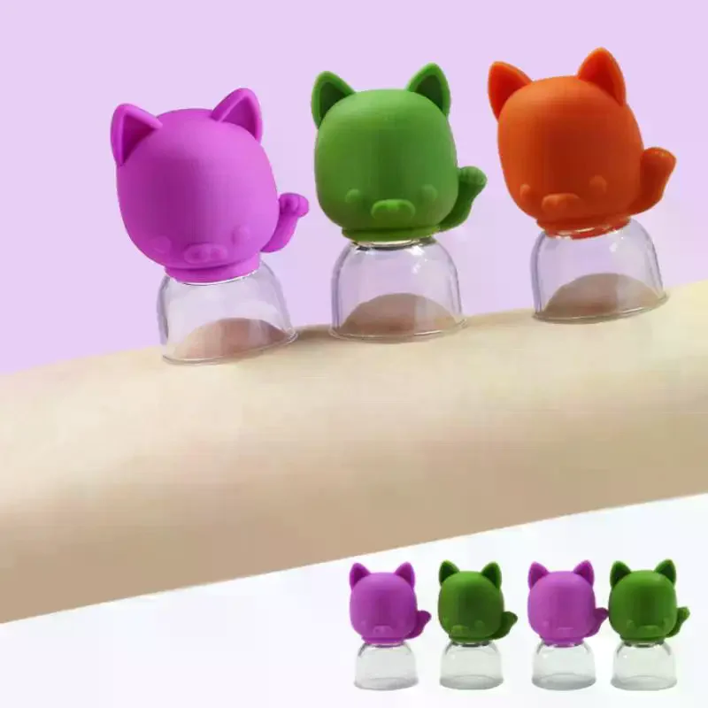 1/3Pcs Silikon Schröpfen Tassen Massage Vakuum Saug Schröpfen Tassen Für Gesichts Haut Heben Körper Bein Arm Zurück schulter Muskel