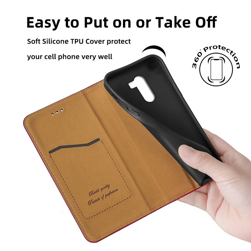 Leather Flip Case for Xiaomi Pocophone F1