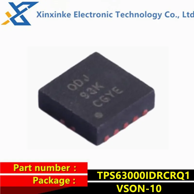 

TPS63000IDRCRQ1 VSON-10 Mark: ODJ Switching Voltage Regulators Auto Cat 96% Buck- Boost Converter Power Management ICs