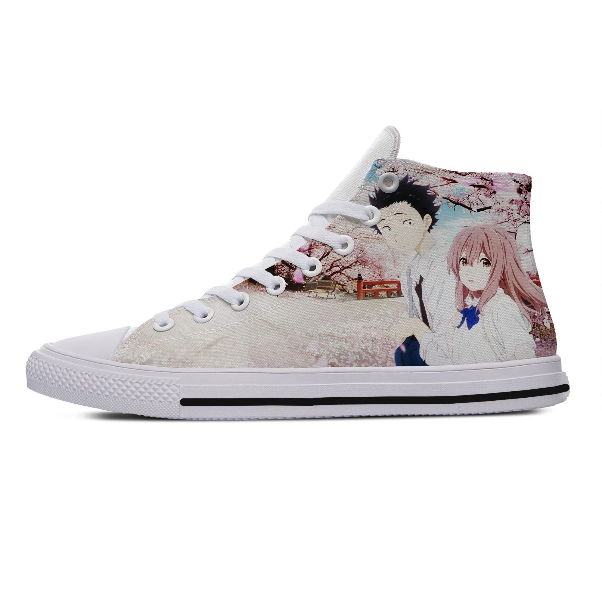 Hot Cool Fashion Funny High Quality Sneakers Casual Shoes Men Women Anime Koe No Katachi A Silent Voice High Help Board Shoes