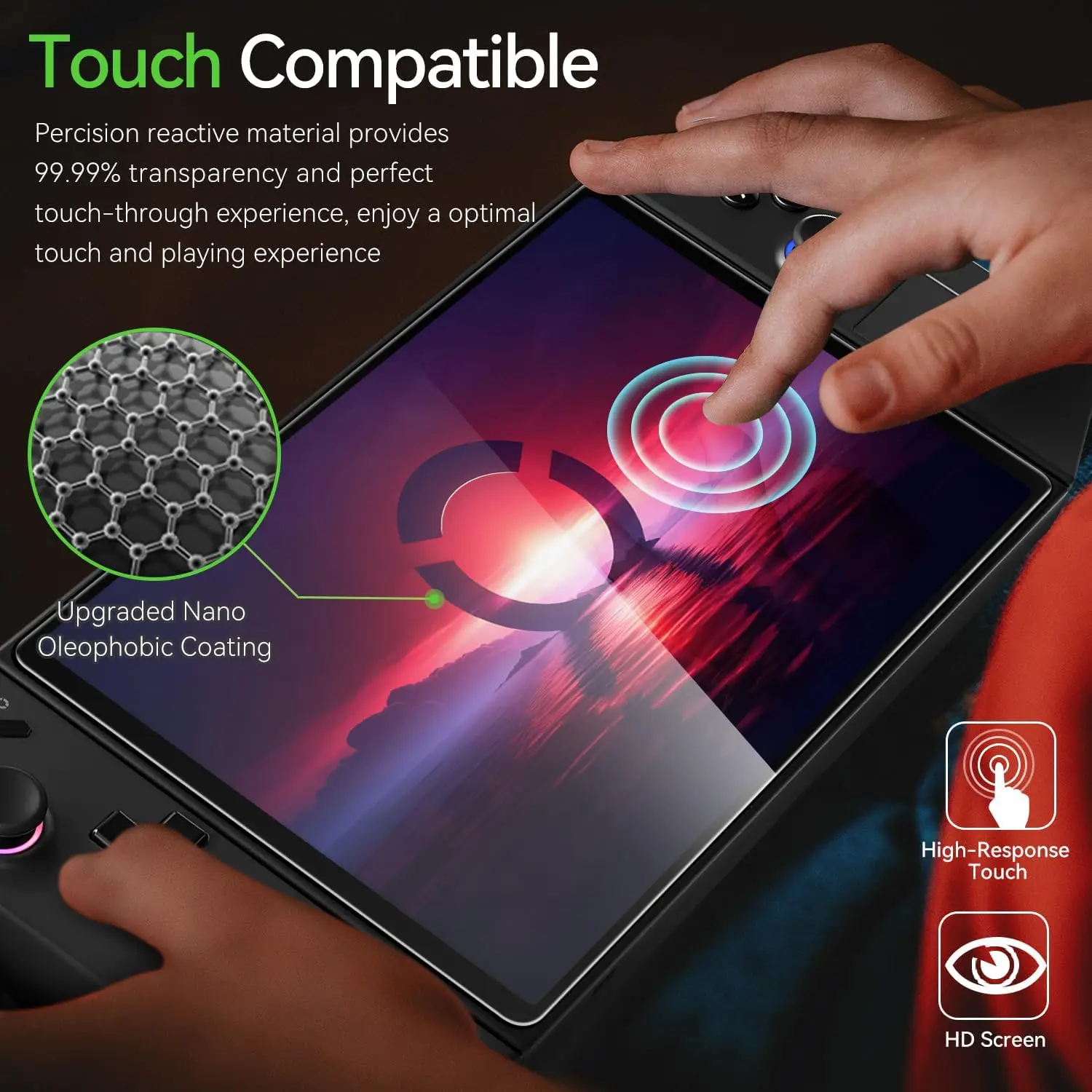 3 Pcs Screen Protector Tempered Glass edge to edge for Lenovo Legion Go Gaming Handheld 8.8\'\' Transparent HD Clear Anti-Scratch