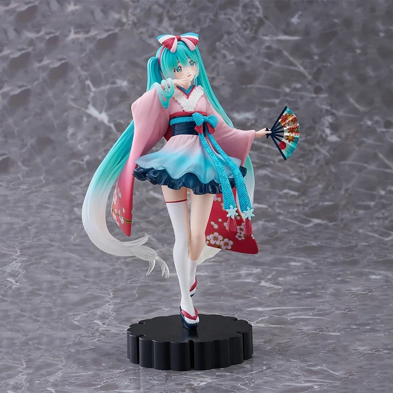 初音ミクPVCコレクタブルモデル人形、新しい東京着物アニメフィギュアf: nex、本物とオリジナル、23cm、像飾り、ギフト