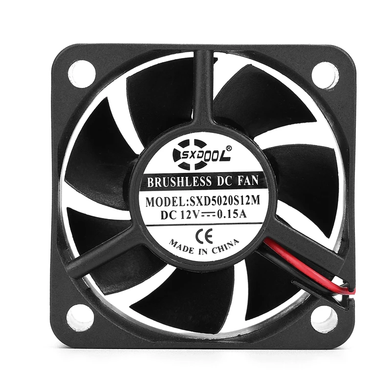 2pcs 50mm fan DC 12V 2Pin 5020 5CM 50x50x20mm 50mm sleeve bearing silent quiet DC Cooler Cooling Fan