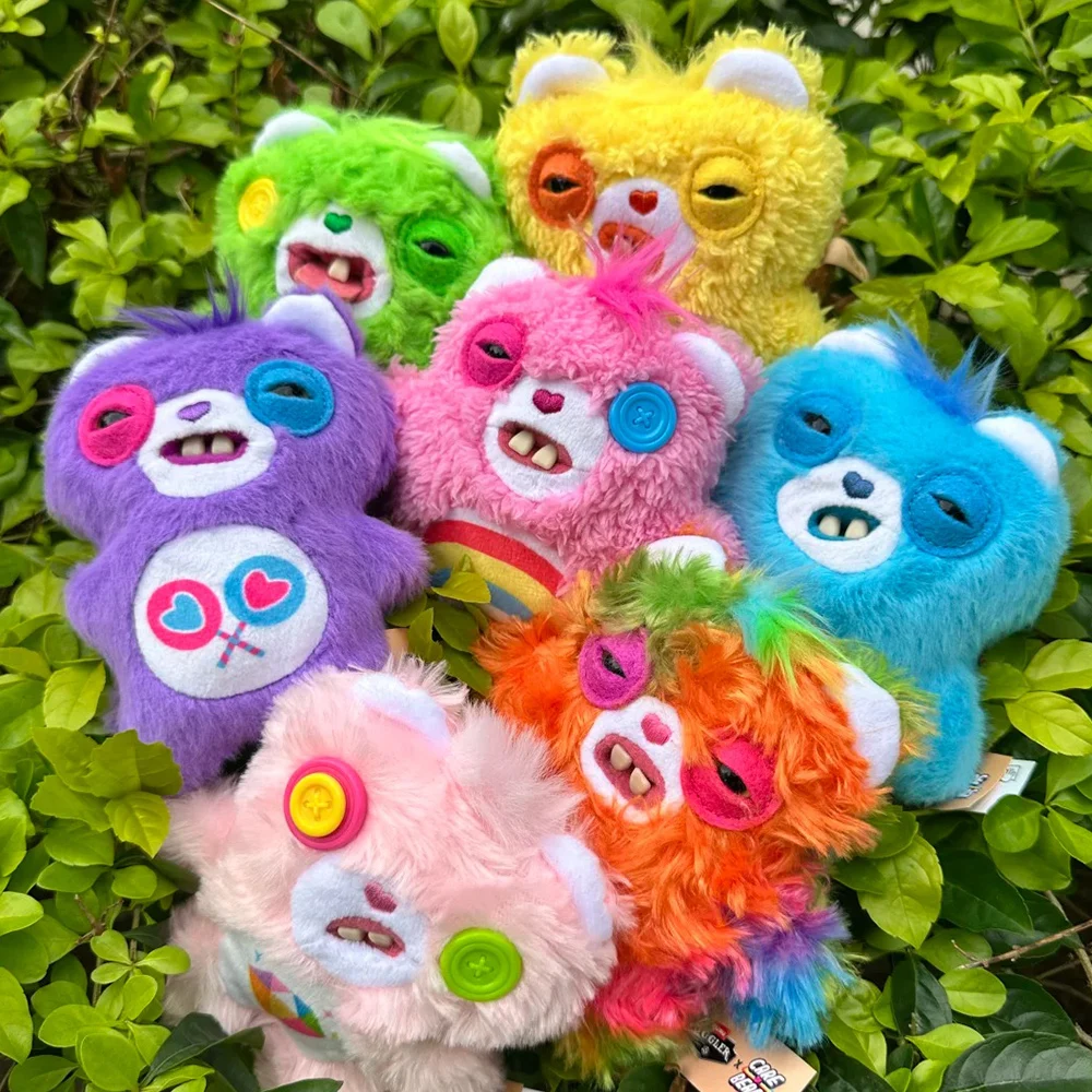 

Fuggler Original Care Bears Plush Pendant Doll Cute Happy Grumpy Love Bear Blind Box Funny Ugly Tooth Monster Stuffed Toy