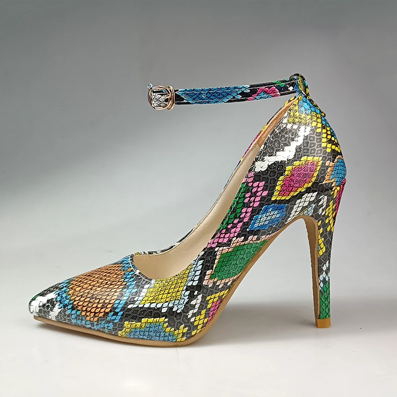 Aphixta 7cm 10cm 12cm Heels Schnalle Frauen Spitz Pumpen Patent Leder Schuhe Stiletto Heels Büro Pumpe super Große Größe 33-50