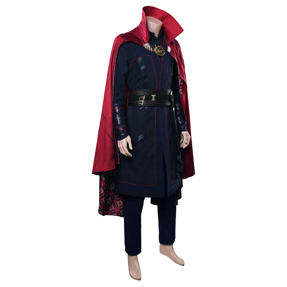 Doctor Strange Cosplay Costume Necklace Wristlet Cloak Robe Fantasy Disguise Hallowmas Party Uniform Carnival Role Play Suits