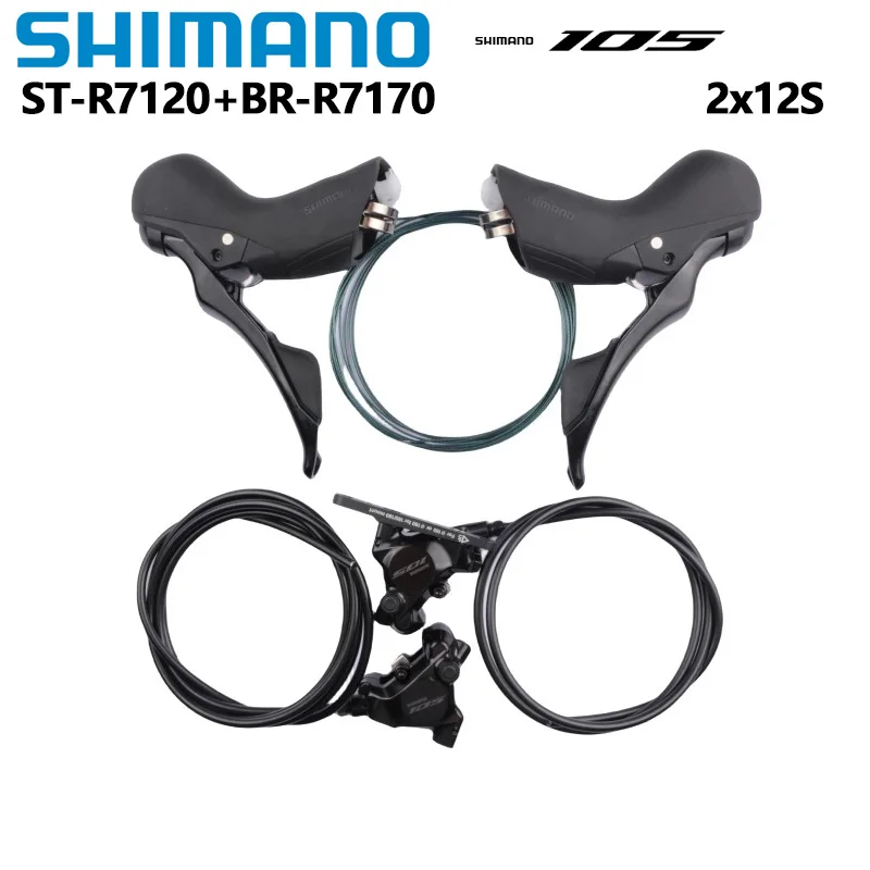 Shimano-Étrier de frein à disque hydraulique pour vélo de route, R7120 + R7170 ST 105 R7120 eria R7170, plaquettes K05S, 2x12 vitesses