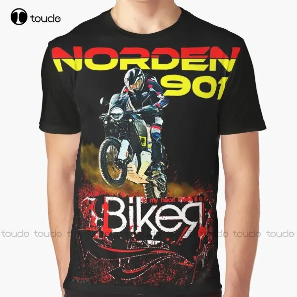 Moto, Motorcycles Husqvarna Norden 901 Big Trail Graphic T-Shirt Custom Aldult Teen Unisex Digital Printing Tee Shirts Xs-5Xl