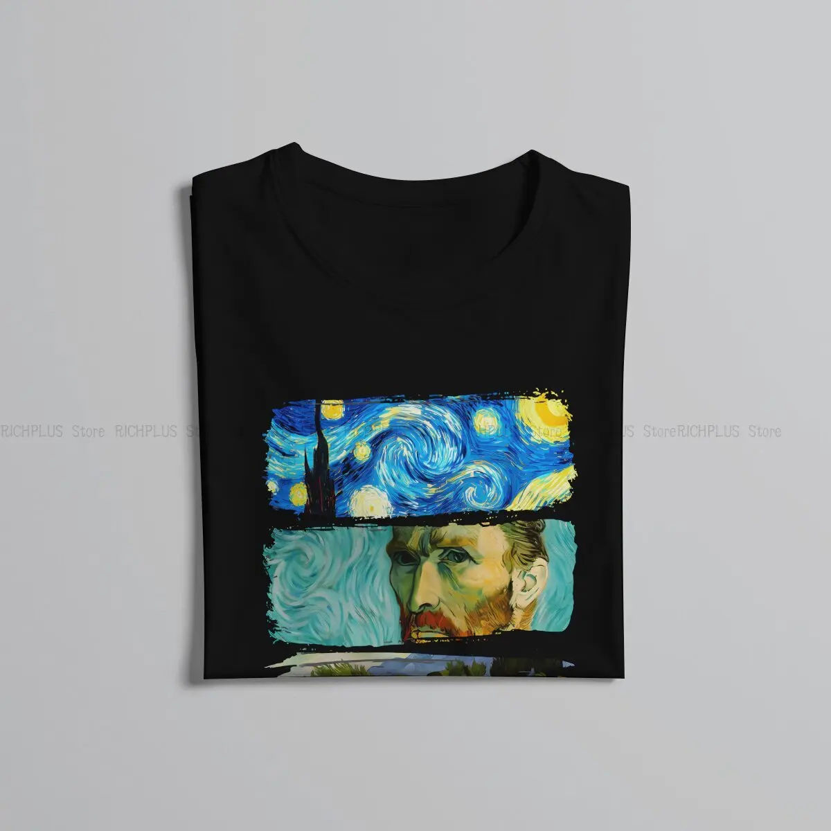 Van Gogh Art Newest TShirt for Men Art and Culture Round Neck Polyester T Shirt Personalize Gift Clothes Streetwear