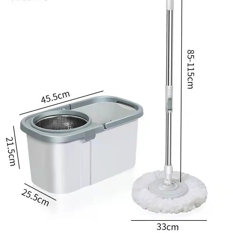 Automatic Bucket & Mop With Rotating Home Cleaning Brush, Mop Broom, Cleaning Floor, Kitchen Handheld Mop With Bucket