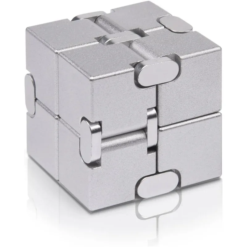 -Metal Infinity Fidget Cube for Stress and Anxiety Relief/ADHD, Fidget Finger Toys Durable Sensory Gift for Adults Teens