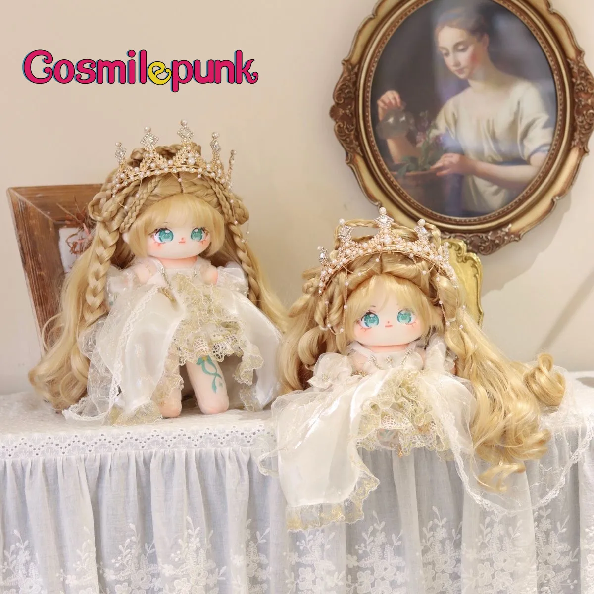 

Original Lolita Soft Silk Wig Girl Plush 20cm 28cm Doll Body Toy Game Cosplay Anime Bag Accessories Decor Cute PDD