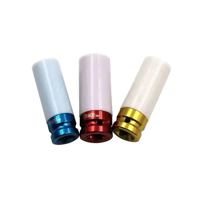 

Colored 1/2 Tire Long Sleeve Auto Repair Set Tool Set Wheel Protection Sleeve Head Car Repair Tool Hand Disassembly Tools