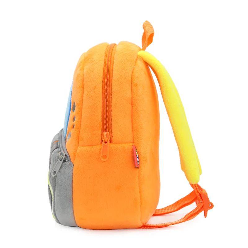 Mochila de carro dos desenhos animados para crianças, saneamento bonito, caminhão elevador de veículos, mochilas escolares de pelúcia, mochila leve para meninos e meninas, texto personalizado