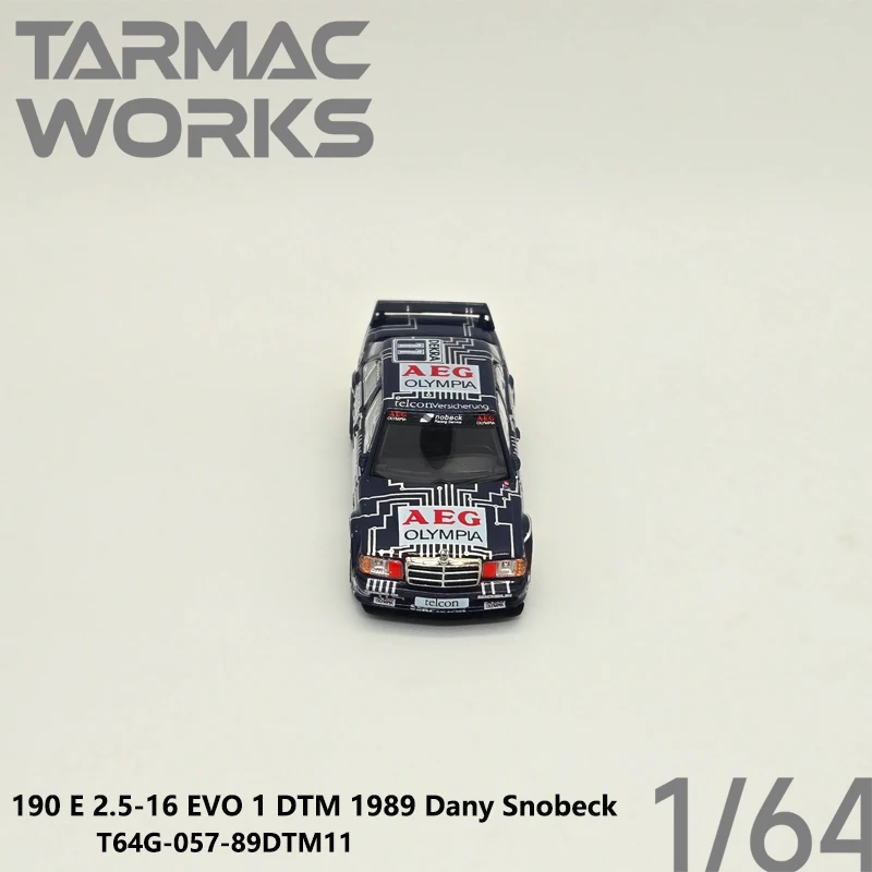 Tarmac Works 1:64 Mercedes-Benz 190 E 2.5-16 EVO 1 DTM 1989 #11 AEG Olympia T64G-057-89DTM11 Collectible Model Vehicles Alloy view 5
