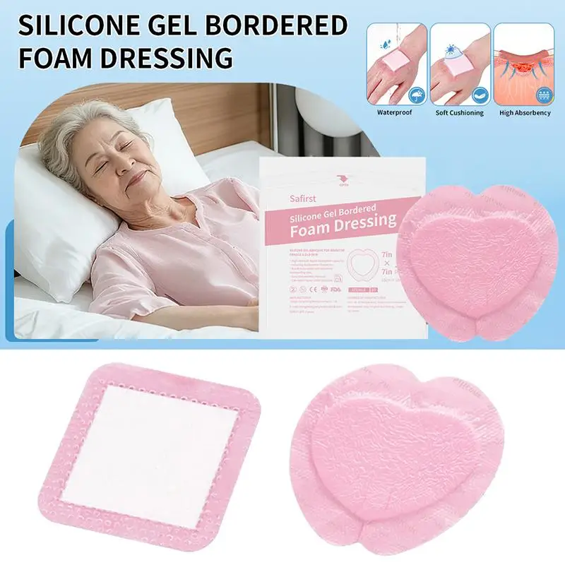 New Waterproof Wound Dressing Bandage For Wound Care Absorbent Foam Pad Band-aid Silicone Polyurethane Foam Dressing