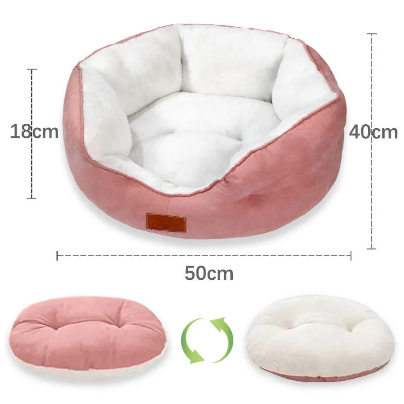 Small Medium Dog Bed Non-Slip Winter Indoor Large Cat Sofa Deep Sleeping Washed Soft Puppy Cushion Cat Supplies Pet Plush Kennel