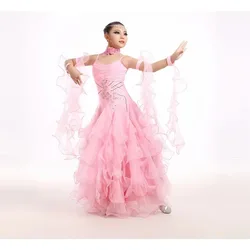 New Girls Ballroom Dance Dress Standard Ballroom Dance Skirts Ladin Dresses Vestido De Formatura Waltz Dance Dress
