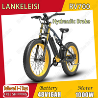 Lankeleisi Electric Bicycle 1000W Motor 48V16AH Battery Mountain Adult Hydraulic Brake E-bike 26*4.0 Inch Fat Tire Electric Bike
