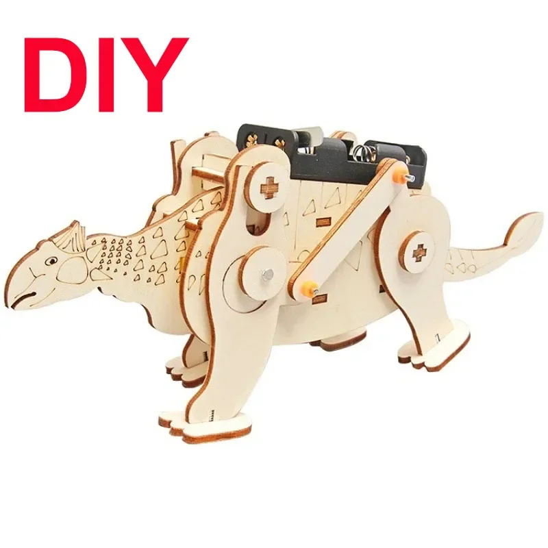 

DIY Wooden Dinosaur Making Invention Handmade Materials Assembling Dinosaur Model Puzzle Science Learning Toys