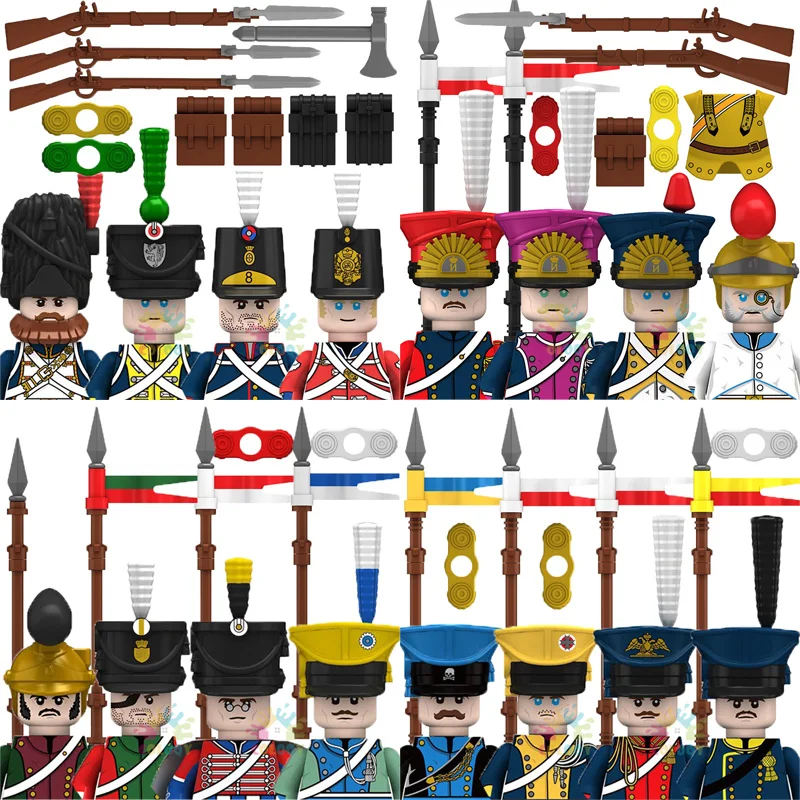 

Kids Toys Napoleonic Wars Building Blocks General Soldiers Mini Action Figures Artillery Firearm Toys For Kids Christmas Gifts