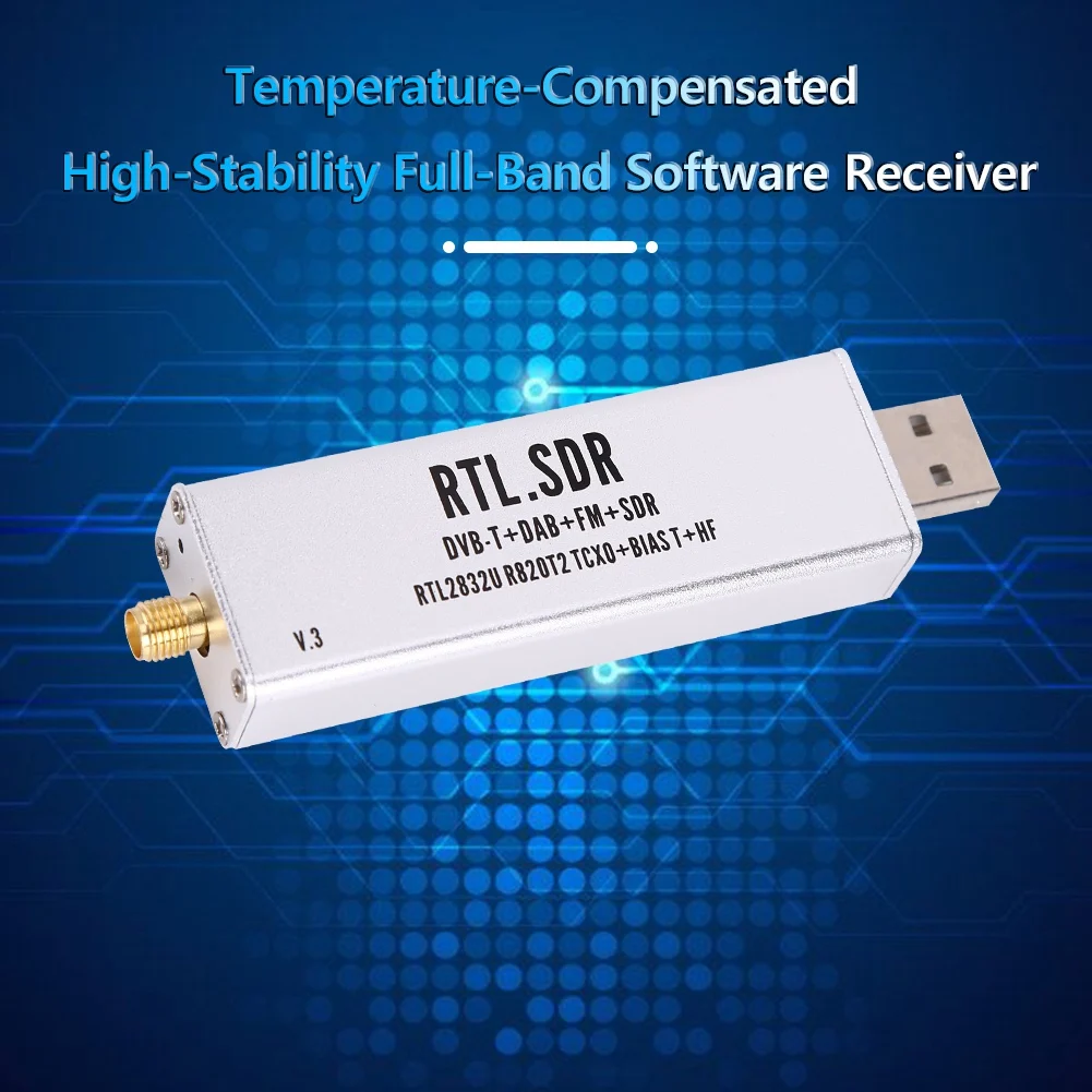 

For RTL-SDR Blog RTL SDR V3 R820T2 RTL2832U 1PPM TCXO SMA RTLSDR Software Defined Radio with Multipurpose Antenna
