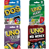 Hot Sale Mattel Uno Flip! Flex Dos Games No Mercy Cards Game Family Funny Entertainment Board Games Multiplayer Poker Game Gifts