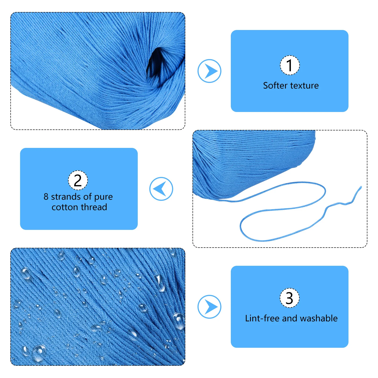 سلسلة حياكة ناعمة من حبل القطن، إكسسوار حرفي مصنوع يدويًا، سلسلة مضفرة سهلة التنظيف ومتينة، هدية ممتعة من القطن