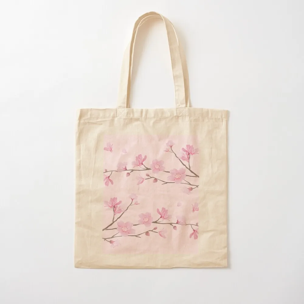 Cherry Blossom flower plant - Pink Tote Bag borsa regalo borse per la consegna gratuite borse da spiaggia da donna Tote bag in tela