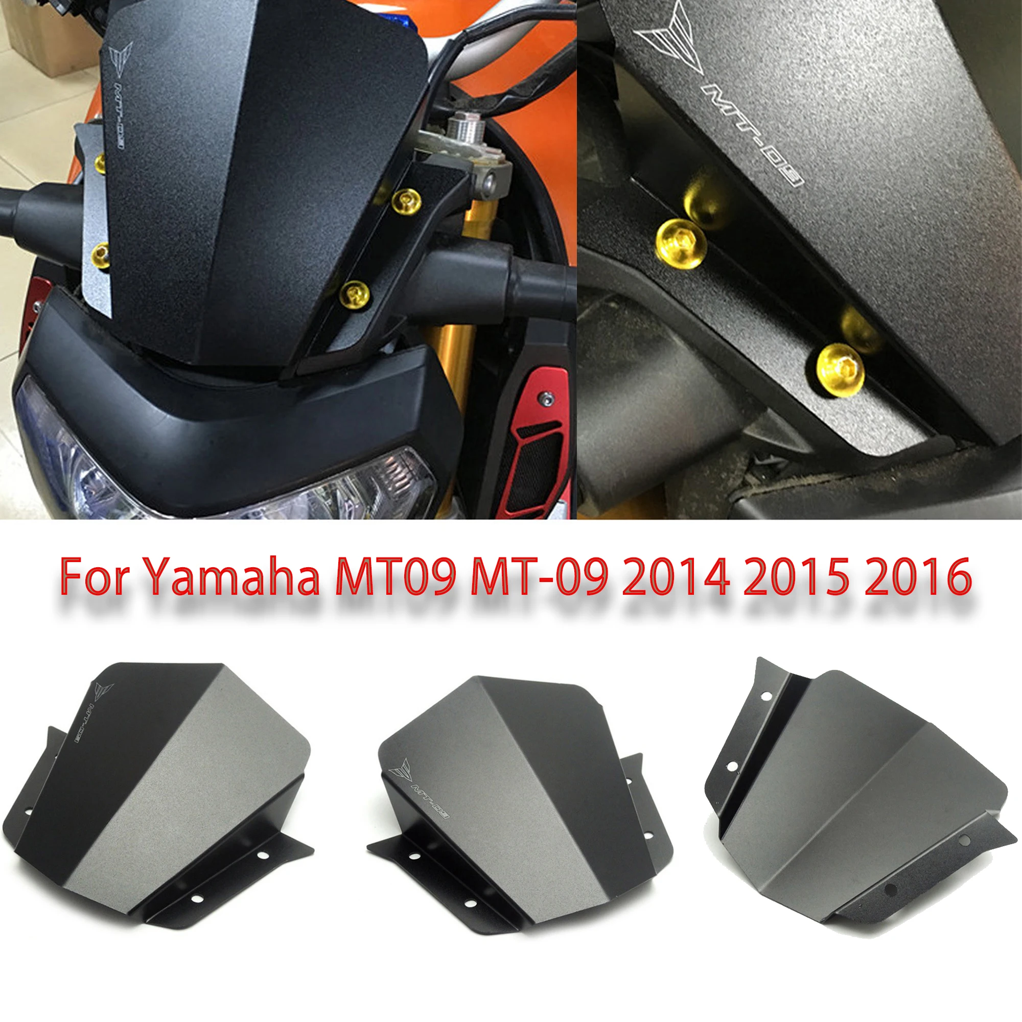 

Motorcycle MT 09 Windshield Windscreen Wind Deflector for Yamaha MT09 MT-09 2014 2015 2016