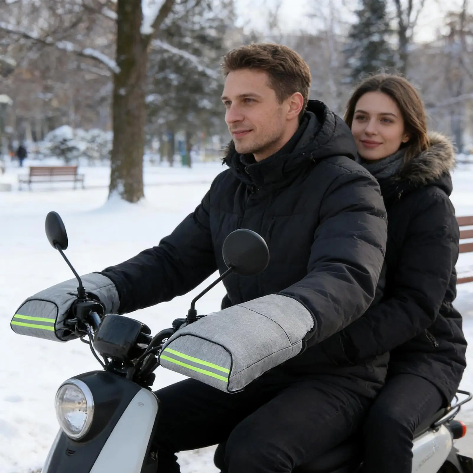 

Зимние мотоциклетные чехлы для рук для женщин, ветрозащитные термоперчатки для верховой езды, защитные перчатки для холодной погоды для скутеров, поездок на работу