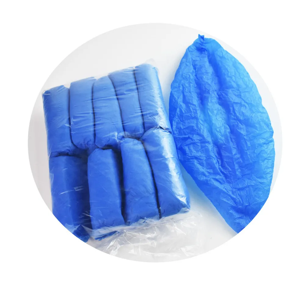 

100Pcs Lightweight Foldable Plastic Shoe Covers Waterproof Dustproof for Home Office Cleanroom Factory Portable Easy Carry