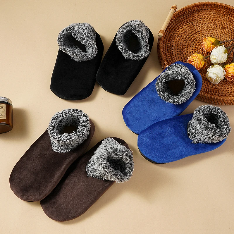 3 Pairs/Lot Adult Winter Thick Warm Anti-Slip Floor Socks Snow Socks Warm Plush Circle Home Sleeping Socks Indoor Slipper Socks view 2