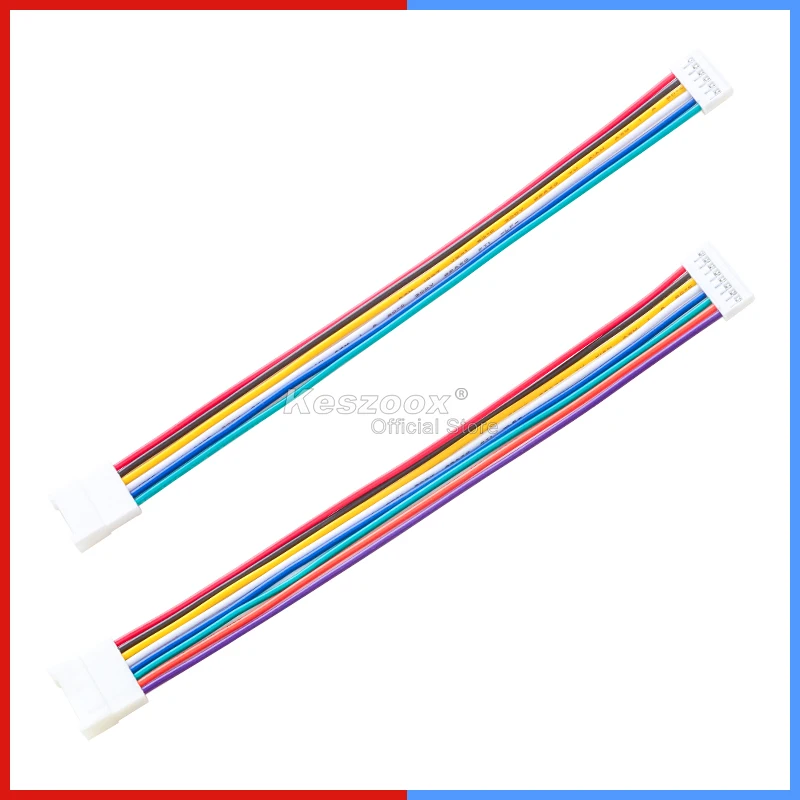 Keszoox JST HY 2.0mm Extension 2-10 Pin Male Female Connector, Housing with 22AWG Pre-Crimped Wire, Custom Length