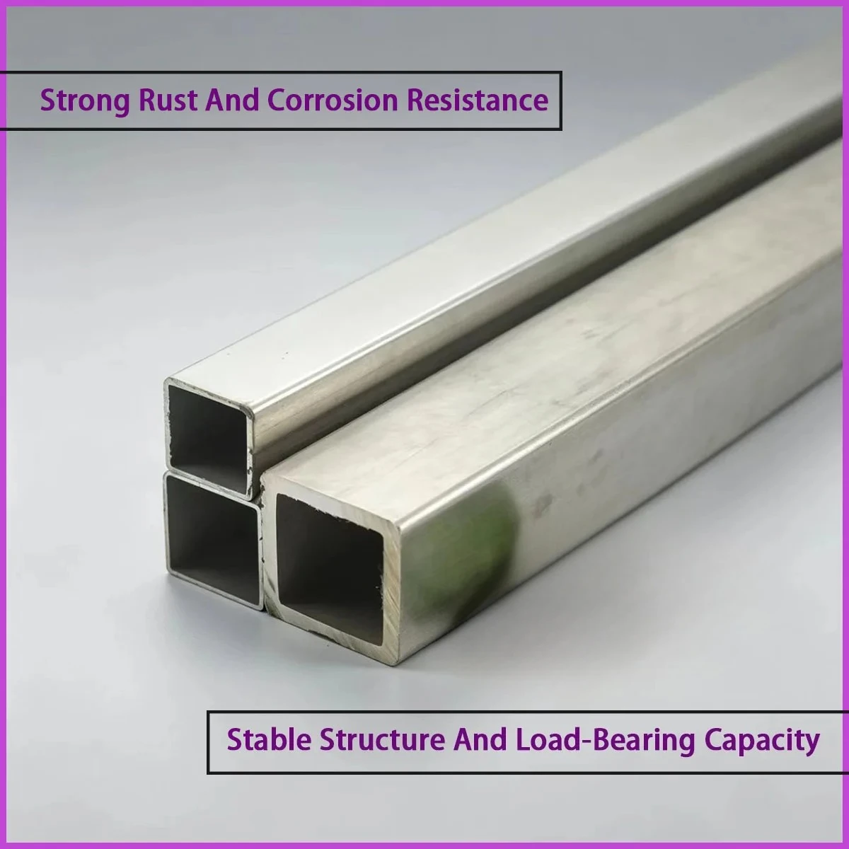 Size 6x6-45x45mm 304 stainless steel square tube is used for building decoration, engineering frame