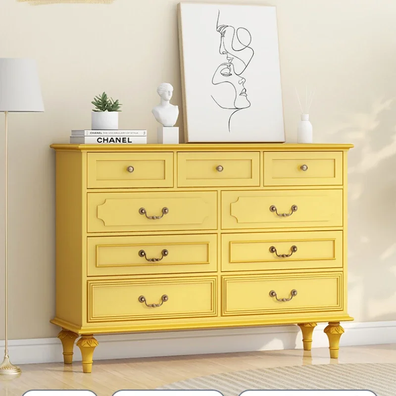 

Living Room Light Luxury Chest of Drawers 9 Chest of Drawers Combination Bedroom Storage Wall Locker