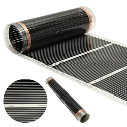 10/20/30/40cm width Electric Heating Film Infrared Underfloor Foil Warming Mat Living Room 220V 220W Floor Heating Systems Parts