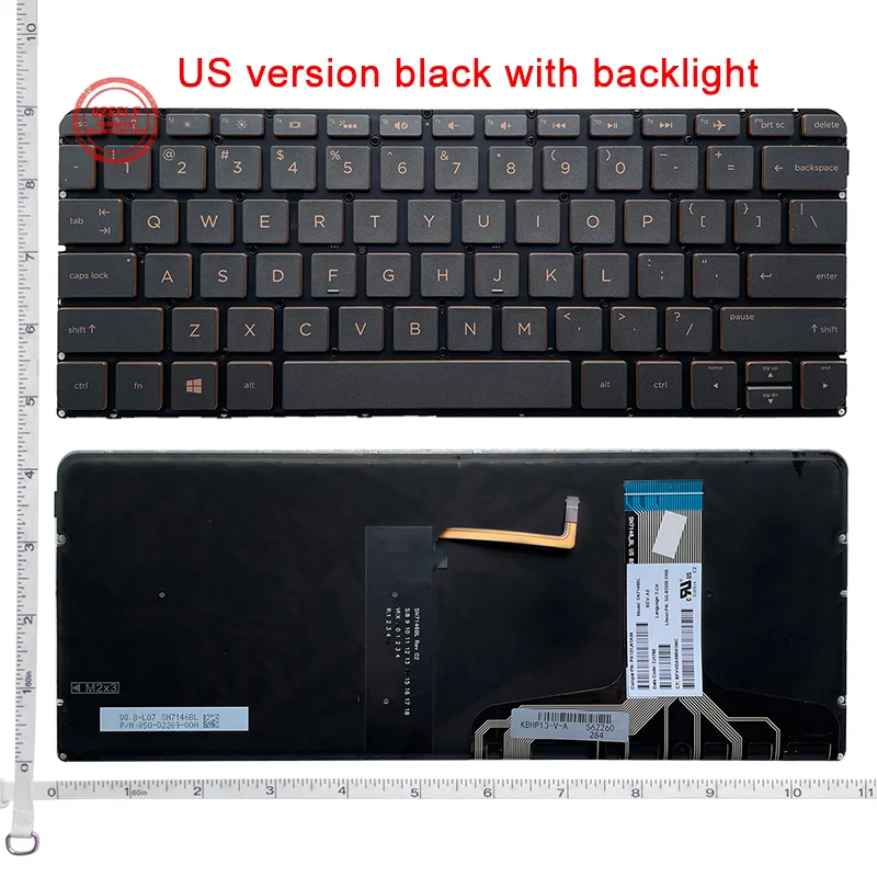 English laptop keyboard for HP SPECTRE TPN-C127 13-V 13-V000 13-v001xx 13-v011d 13-v116TU 117TU with backlit US